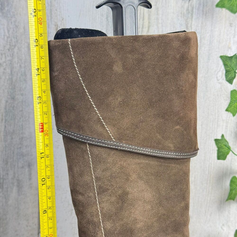 VIC MATIE Knee High Brown Suede Leather Boots from Italy EU 38 Womens US Size 8 - Picture 9 of 9